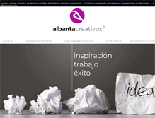 Tablet Screenshot of albantacreativos.com